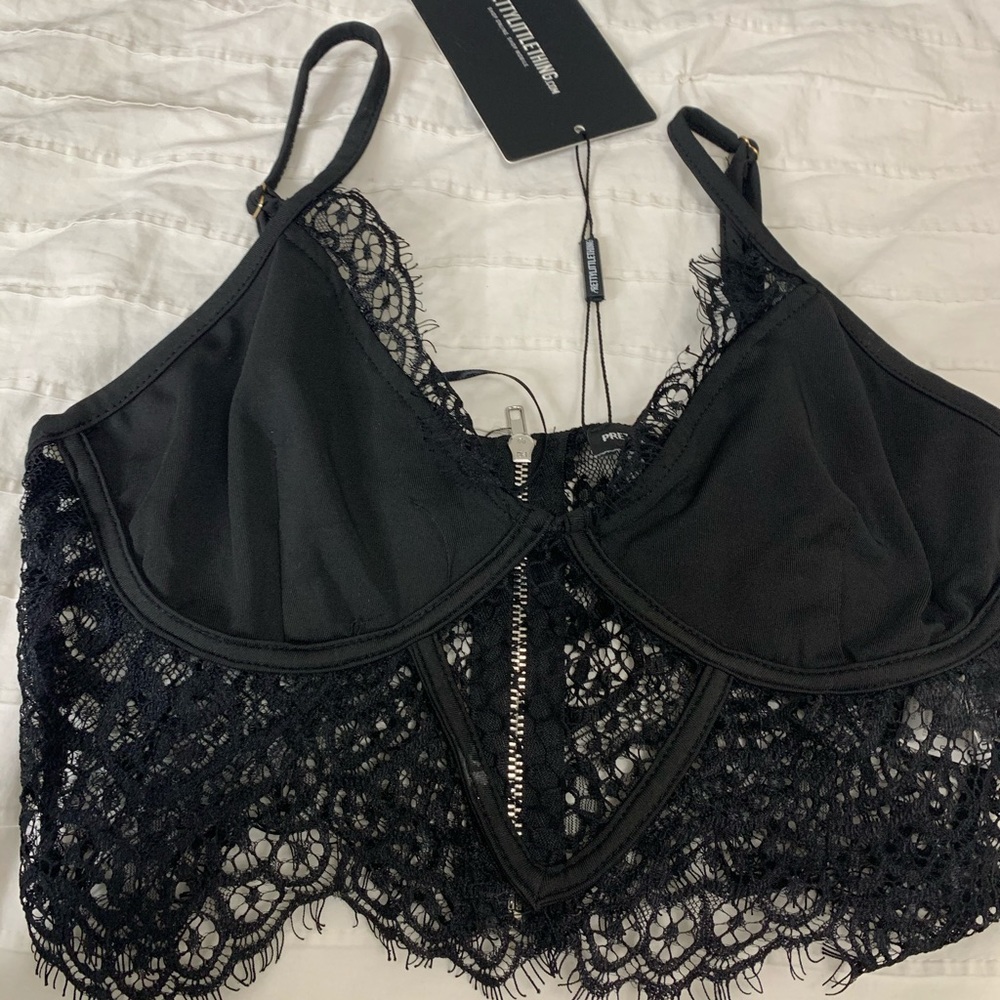 Black lace bralet